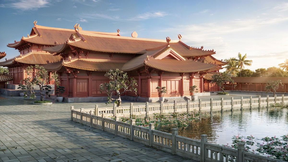 Khu Quan Võ của Kinh thành xưa được tái hiện (Ảnh phối cảnh minh họa: Sun Property).