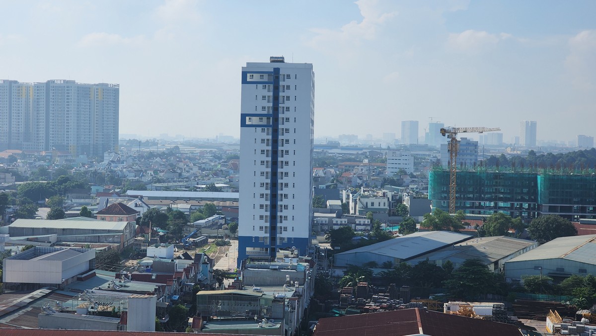 Dự án nhà ở Trang Chủ KL99Com Số 1 Link Đăng Ký KL999 Thạnh Tân nhìn từ xa. Ảnh: Việt Dũng.