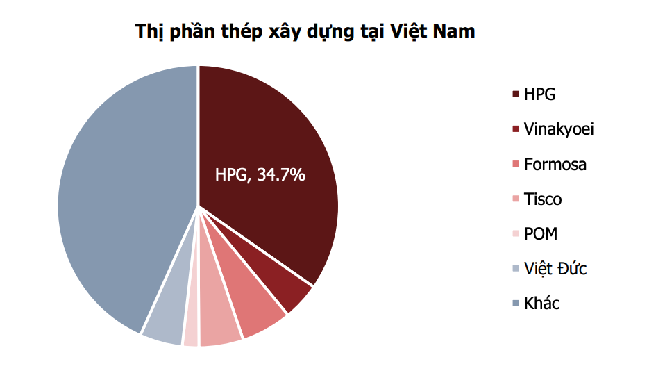 HPG vẫn đang dẫn đầu thị phần tại thị trường Việt Nam