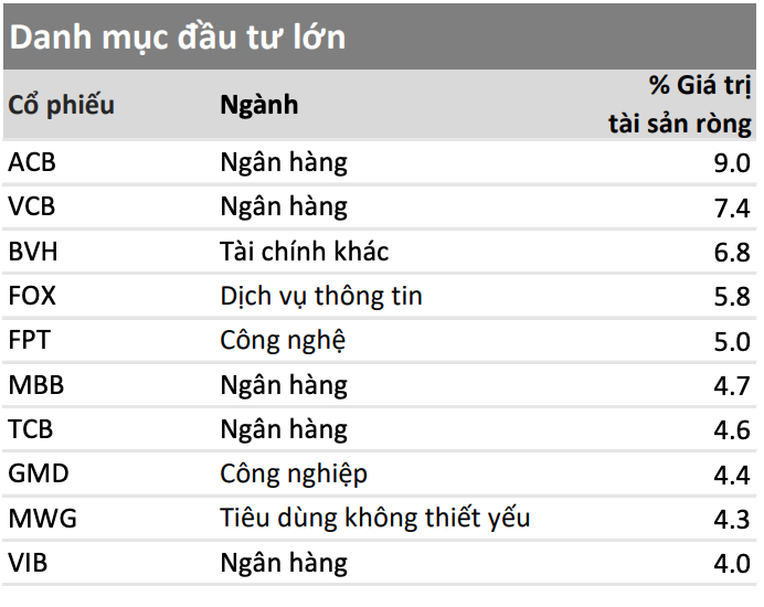 Danh mục Kl99ok phiên bản mới của VMEEF tính tới cuối tháng 2/2025