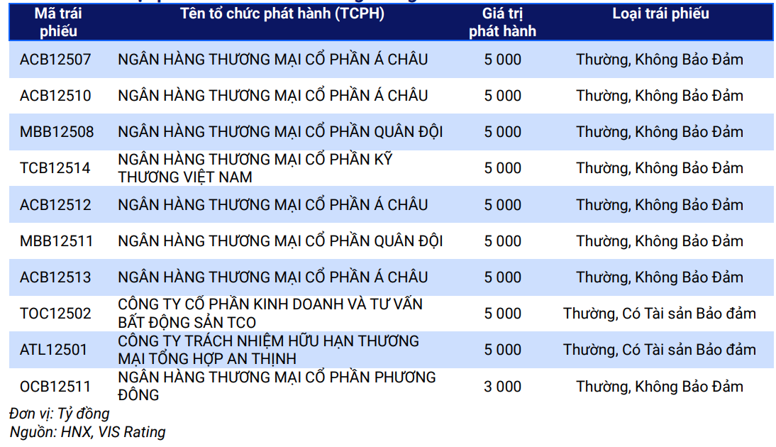 Các đợt phát hành lớn nhất trong tháng 6/2025