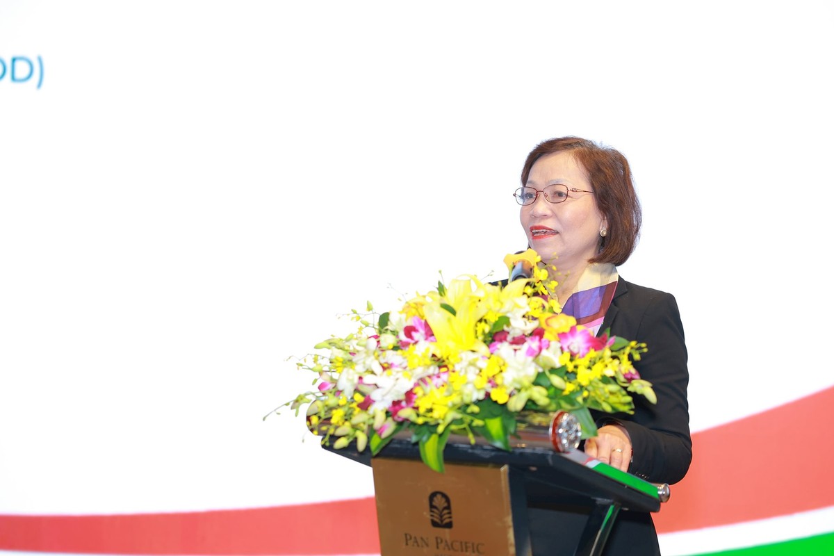 Bà Hà Thu Thanh, Chủ tịch Hội đồng Quản trị VIOD phát biểu