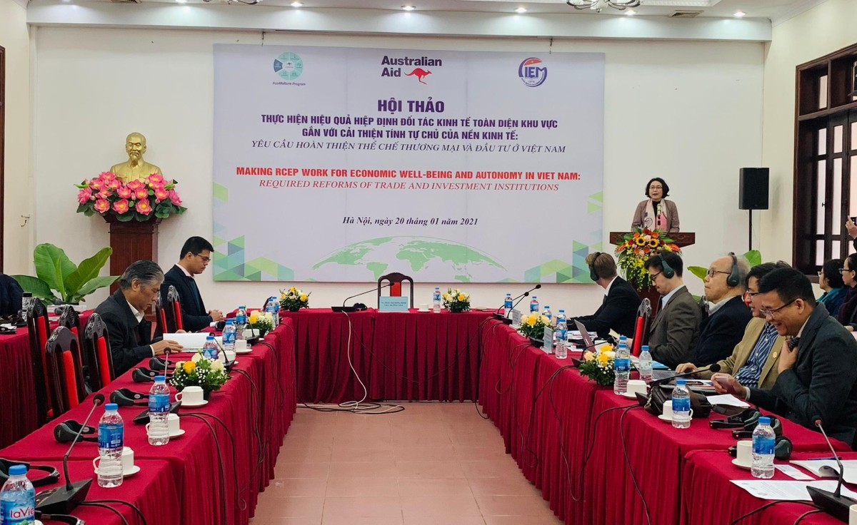 Hội thảo công bố báo cáo “Thực hiện hiệu quả Hiệp định Đối tác Kl992 cổng game cá cược Toàn diện Khu vực (RCEP) gắn với cải thiện tính tự chủ của nền Kl992 cổng game cá cược: Yêu cầu hoàn thiện thể chế thương mại và Kl99ok phiên bản mới ở Việt Nam”