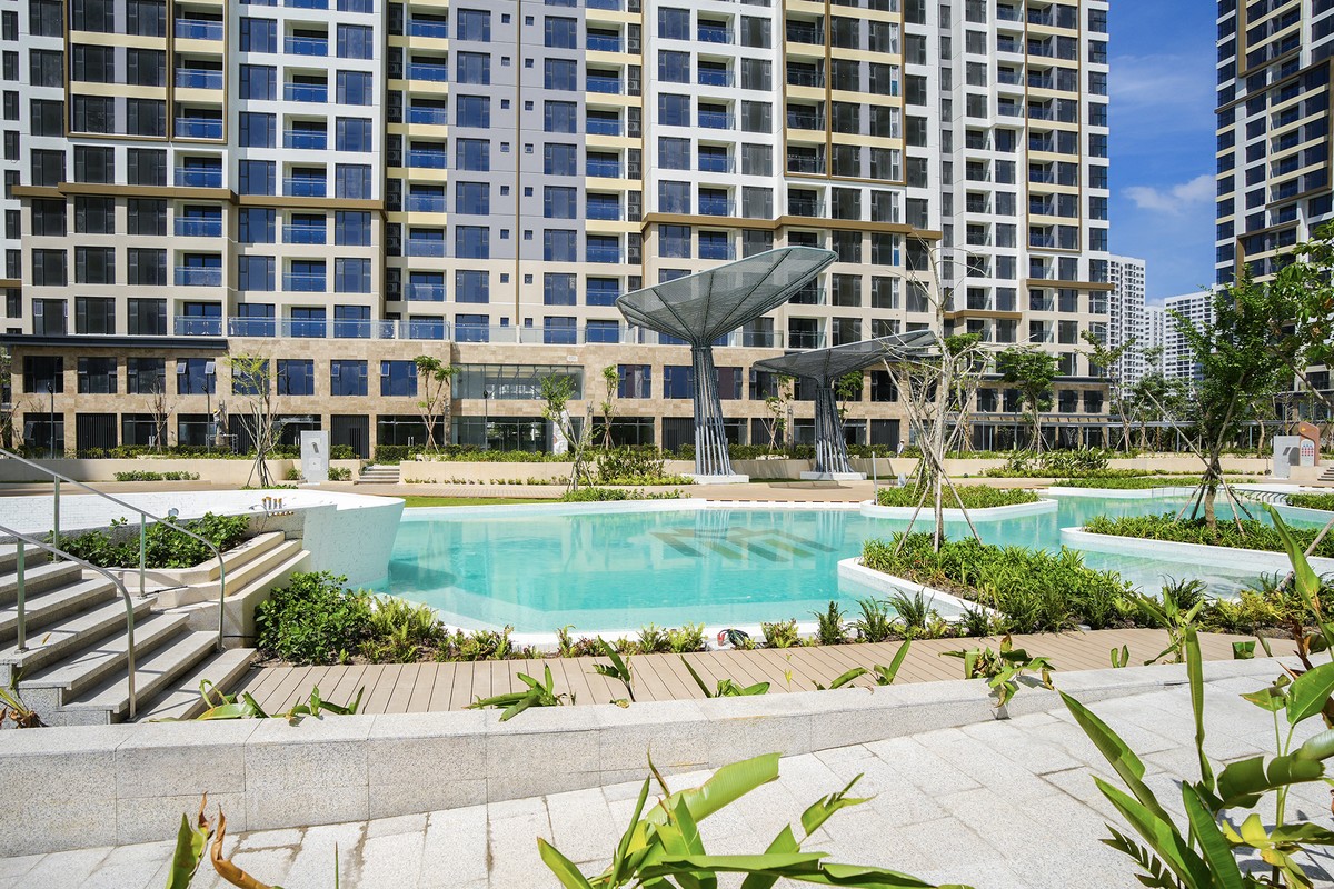 Dự án Masteri Centre Point đã hoàn thiện đáng kể cả bên trong căn hộ, sảnh cư dân và hệ tiện ích ngoài trời. Ảnh: Quốc Huy