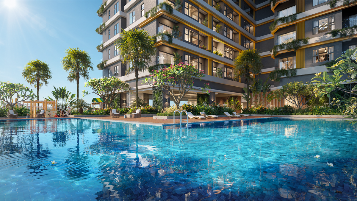 Thiết kế hồ bơi điện phân muối tại tầng 4