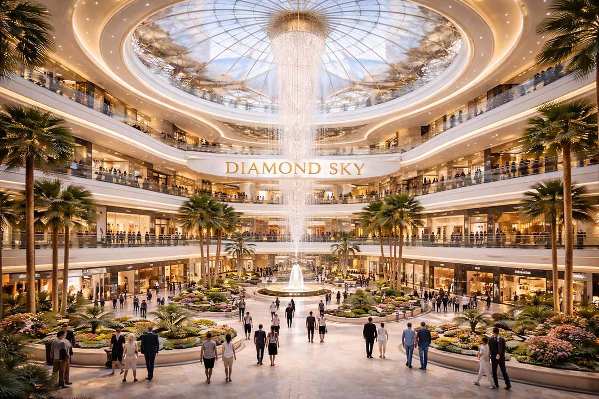 Phối cảnh trung tâm thương mại Diamond Sky Mall
