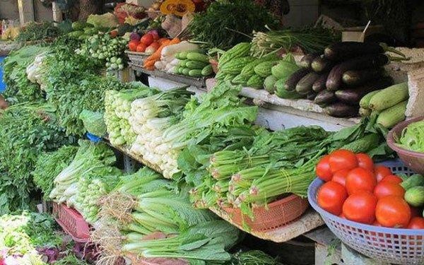 Hàng rau xanh của Vùng xanh mua bán.