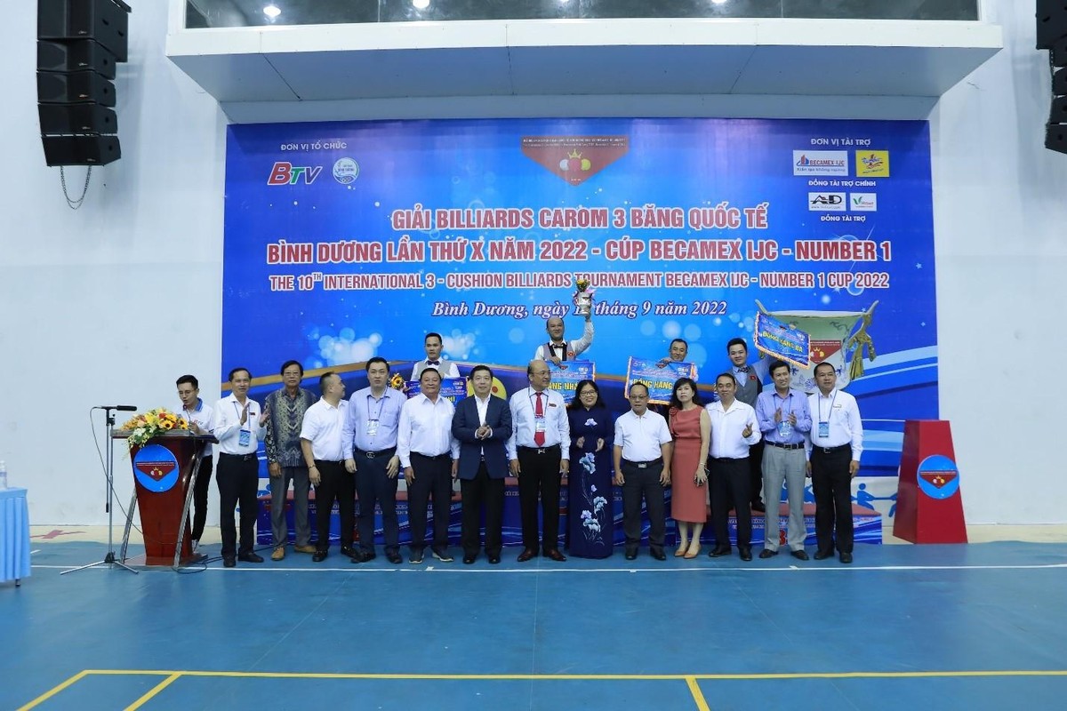 Giải Billiards Carom 3 băng Quốc tế Bình Dương lần thứ X năm 2022 Cúp Becamex IJC - Number 1 diễn ra từ ngày 15/9 đến ngày 18/9/2022.