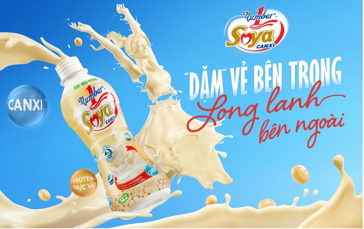 Thông điệp mới của nhãn hàng Number 1 Soya Canxi – “Bữa dặm sắc đẹp. Dặm vẻ bên trong, long lanh bên ngoài”.