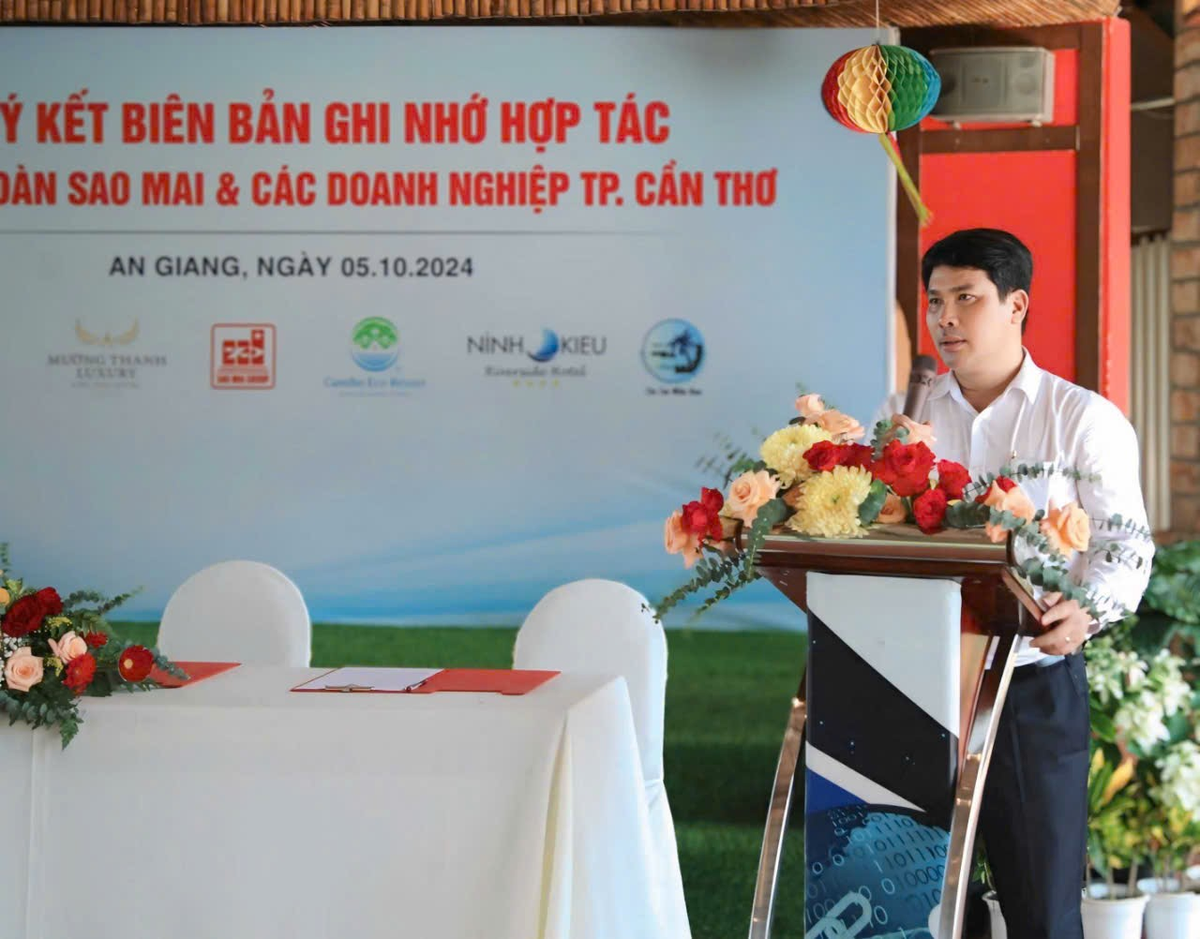 Ông Hà Vũ Sơn, Giám đốc Sở Công thương TP. Cần Thơ phát biểu tại buổi lễ.