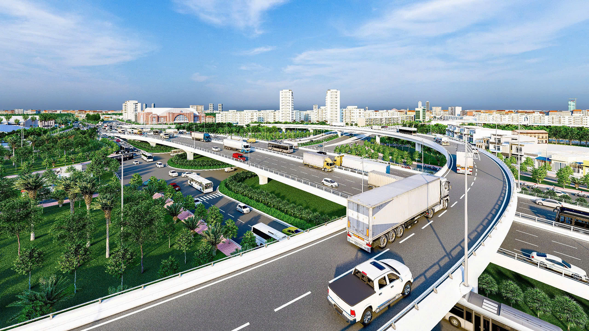 Nút giao Mỹ Thuỷ vừa khởi công giai đoạn 3, dự kiến hoàn thành vào 30/4/2026, tạo diện mạo mới cho cửa ngõ phía đông thành phố - Hình phối cảnh: Báo Tuổi trẻ.