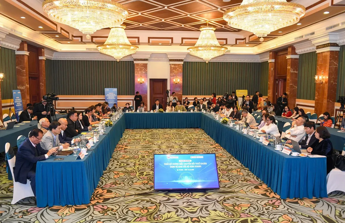 Toàn cảnh Tọa đàm “Tháo gỡ vướng mắc chuyển đổi từ thuế khoán sang kê khai đối với hộ Kl992 VIP Trang Chủ 2026”.