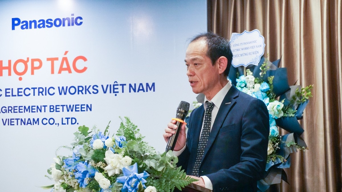 Ông Sakabe Masashi – Tổng giám đốc Công ty Panasonic Electric Works Việt Nam chia sẻ sẵn sàng đồng hành cùng Kl994 game bài casino hấp dẫn Everland như một đối tác tân tâm, trách nhiệm và tin cậy. Ảnh: Everland Group