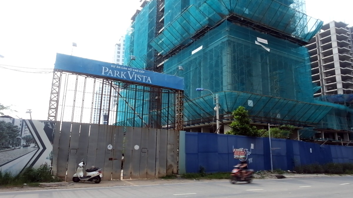 Dự án Park Vista tọa lạc tại địa chỉ số 11B đường Nguyễn Hữu Thọ, huyện Nhà Bè, TP.HCM. (Ảnh: Việt Dũng)