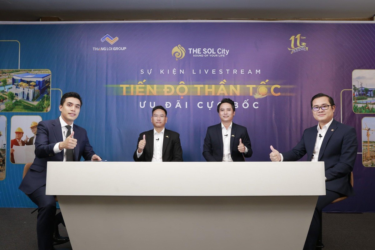 Các chuyên gia tại sự kiện livestream “The Sol City: Tiến độ thần tốc – Ưu đãi cực bốc”.
