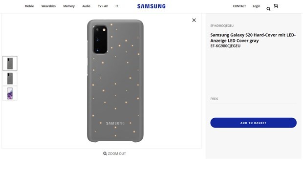 Tên, thiết kế Samsung Galaxy S20 xác nhận trong danh sách phụ kiện ảnh 1