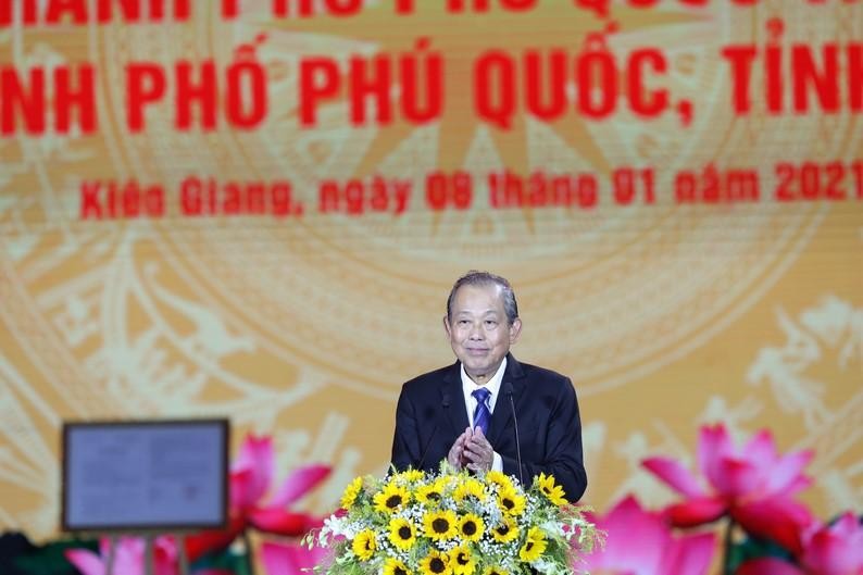 Phó Thủ tướng Thường trực Kl993 ưu đãi thưởng hấp dẫn Trương Hòa Bình phát biểu tại sự kiện.