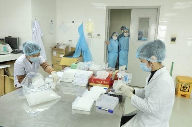 Khu làm xét nghiệm COVID-19 tại CDC Hà Nội. (Ảnh: Minh Quyết/TTXVN). Khu làm xét nghiệm COVID-19 tại CDC Hà Nội. (Ảnh: Minh Quyết/TTXVN).