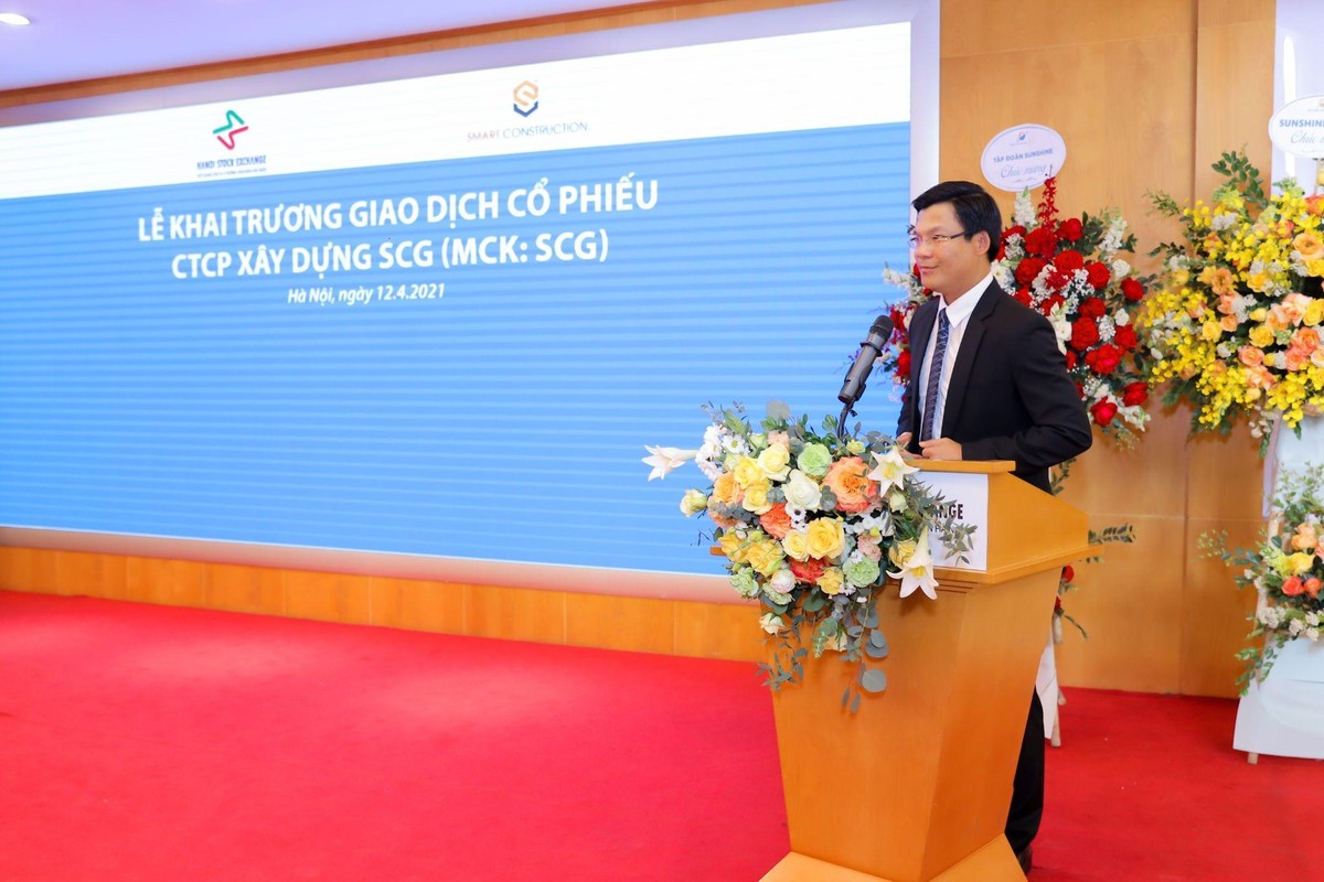 Ông Lê Văn Nam - TGĐ CTCP Xây dựng SCG phát biểu tại sự kiện.