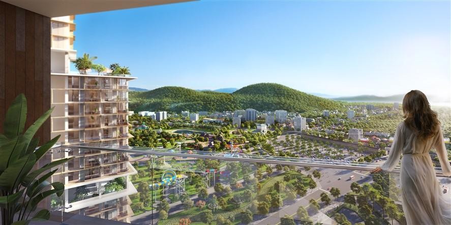 View thành phố và tổ hợp giải trí từ căn hộ Sun Marina Town. View thành phố và tổ hợp giải trí từ căn hộ Sun Marina Town.
