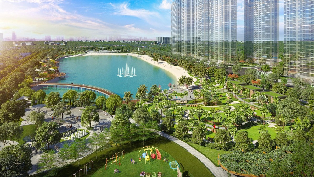 Công viên 10,2 ha nằm kế cận dự án.
