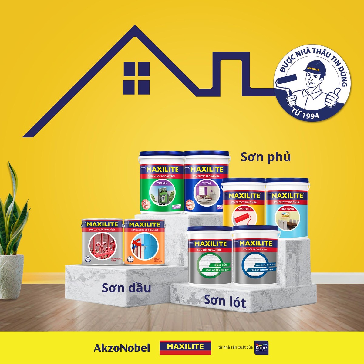 Danh mục sản phẩm sơn đa dạng với nhiều lựa chọn.