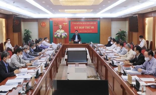 Chủ nhiệm Ủy ban Kiểm tra Trung ương Trần Cẩm Tú chủ trì Kỳ họp thứ 8 Ủy ban Kiểm tra Trung ương. Ảnh: Lâm Khánh - TTXVN.
