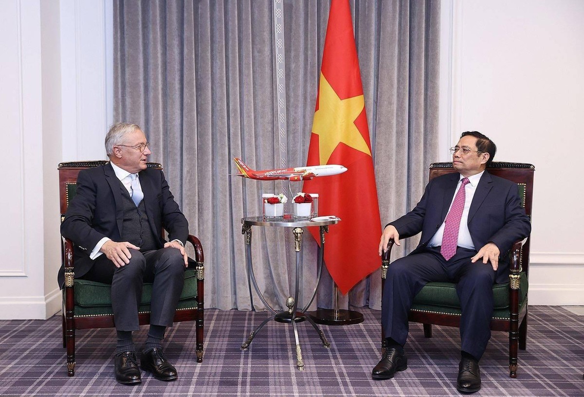 Thủ tướng Phạm Minh Chính gặp gỡ và trao đổi với lãnh đạo Kl994 game bài casino hấp dẫn Airbus.
