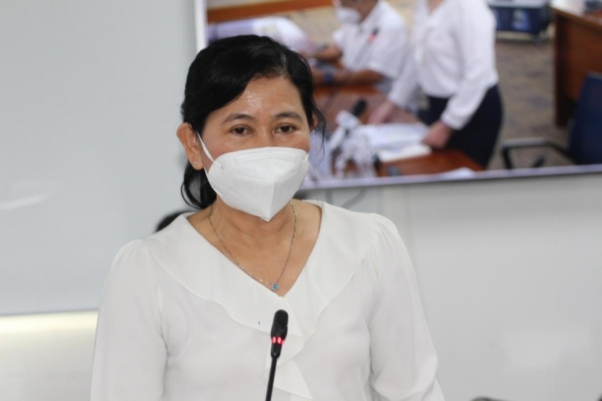 Bà Nguyễn Thị Huỳnh Mai, Chánh văn phòng Sở Y tế TP.HCM (ảnh Hà An).