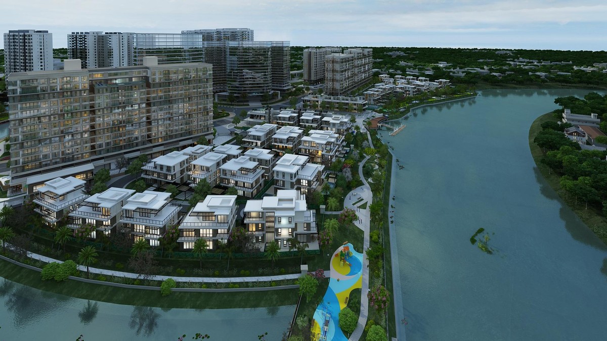 Phối cảnh khu compound The Mizuki với 39 căn biệt thự hạng sang nằm ở vị trí đẹp nhất khu đô thị tích hợp Mizuki Park 26 ha tại Nam Sài Gòn.