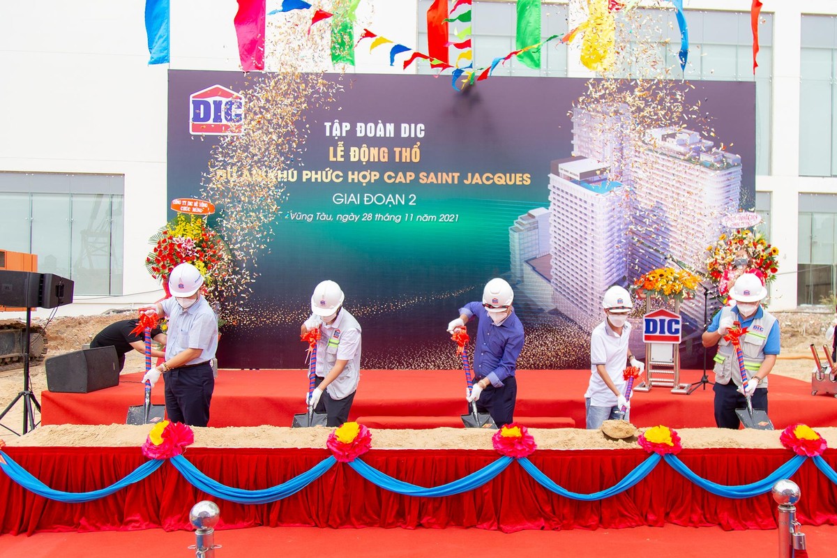 Lễ động thổ dự án Khu phức hợp Cap Saint Jacques – Giai đoạn 2 của Kl994 game bài casino hấp dẫn DIC vào cuối tháng 11/2021.