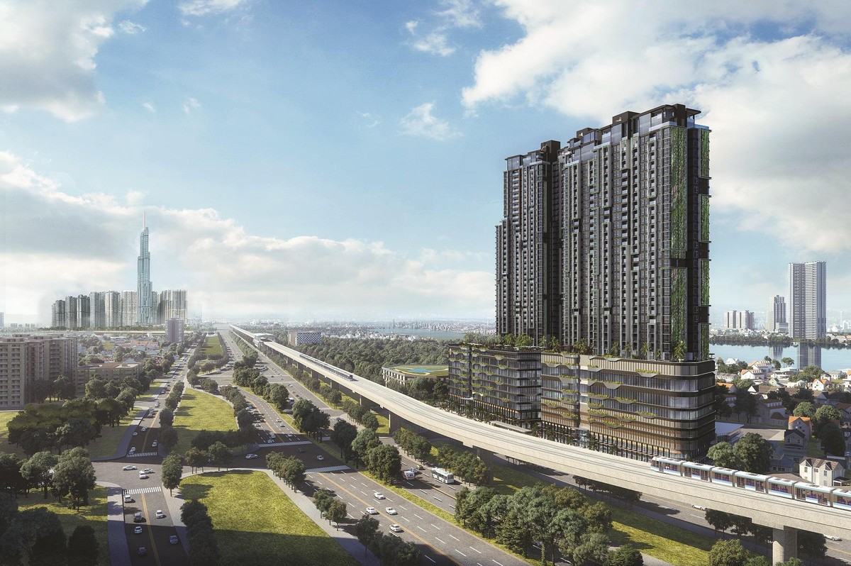 LUMIÈRE shops trong nội khu LUMIÈRE riverside - Nằm ngay sát cạnh tuyến Metro số 1 của thành phố HCM.
