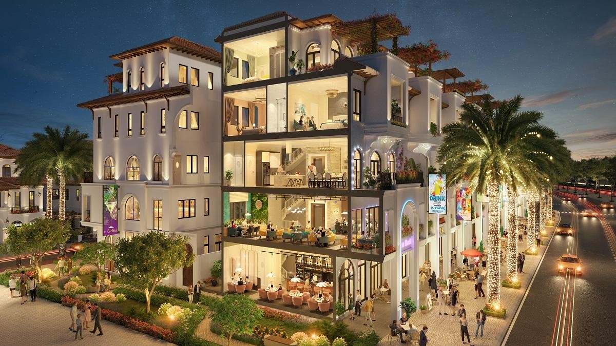 Phân khu The Link tái hiện 2 khu phố nổi tiếng tại thiên đường nghỉ dưỡng Miami là Little Haiti và Little Havana. Ảnh phối cảnh minh họa.