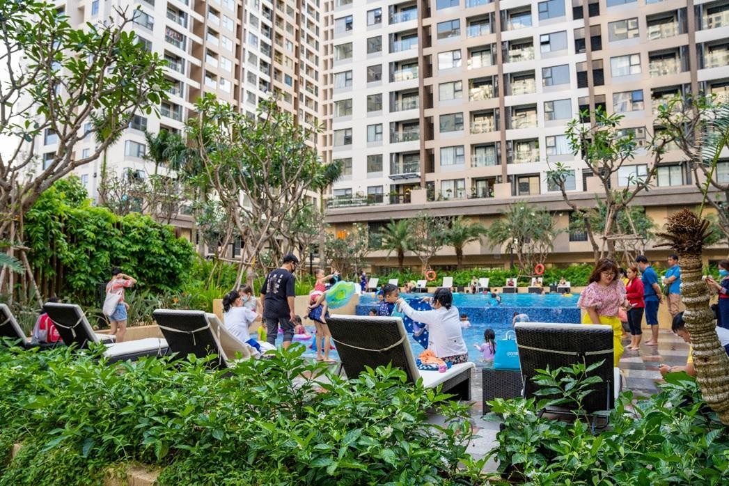 Rất đông cư dân đã về tận hưởng Kl993 Đăng nhập Giải trí tại khu căn hộ biệt lập Flora condominium giai đoạn 1 Akari City.