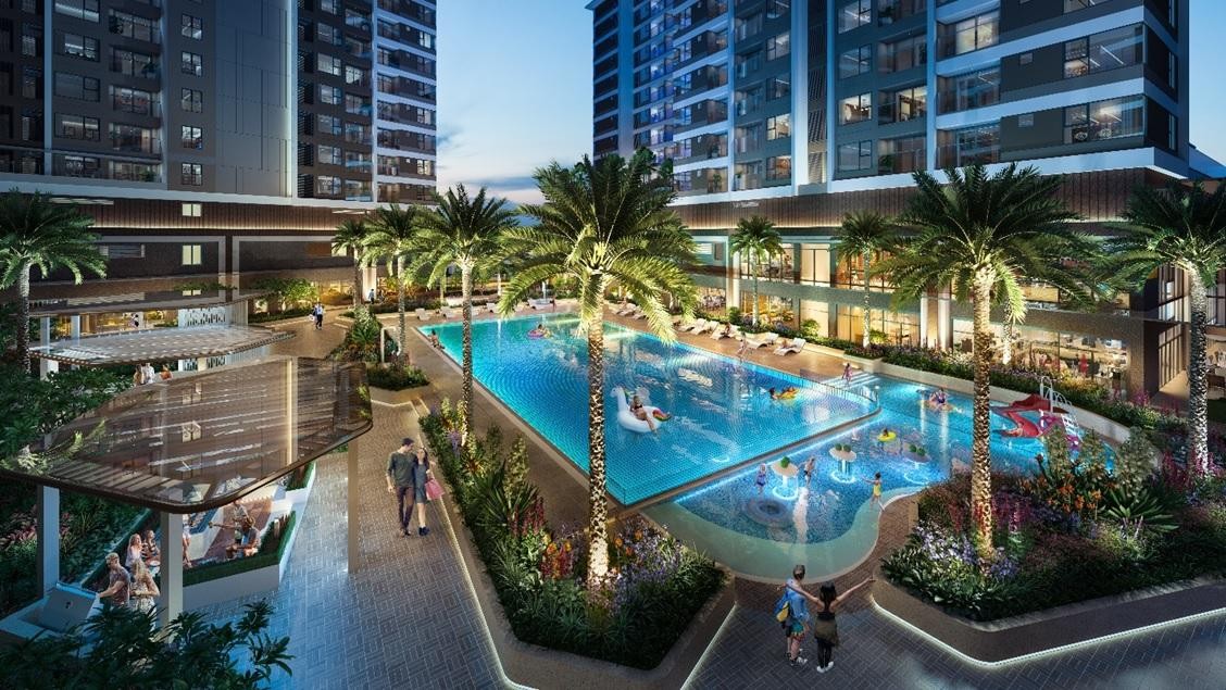 Không gian sống của Akari City giai đoạn 2 được thiết kế như khu nghỉ dưỡng nhưng giá bán chỉ từ 2,7 tỷ đồng/căn.
