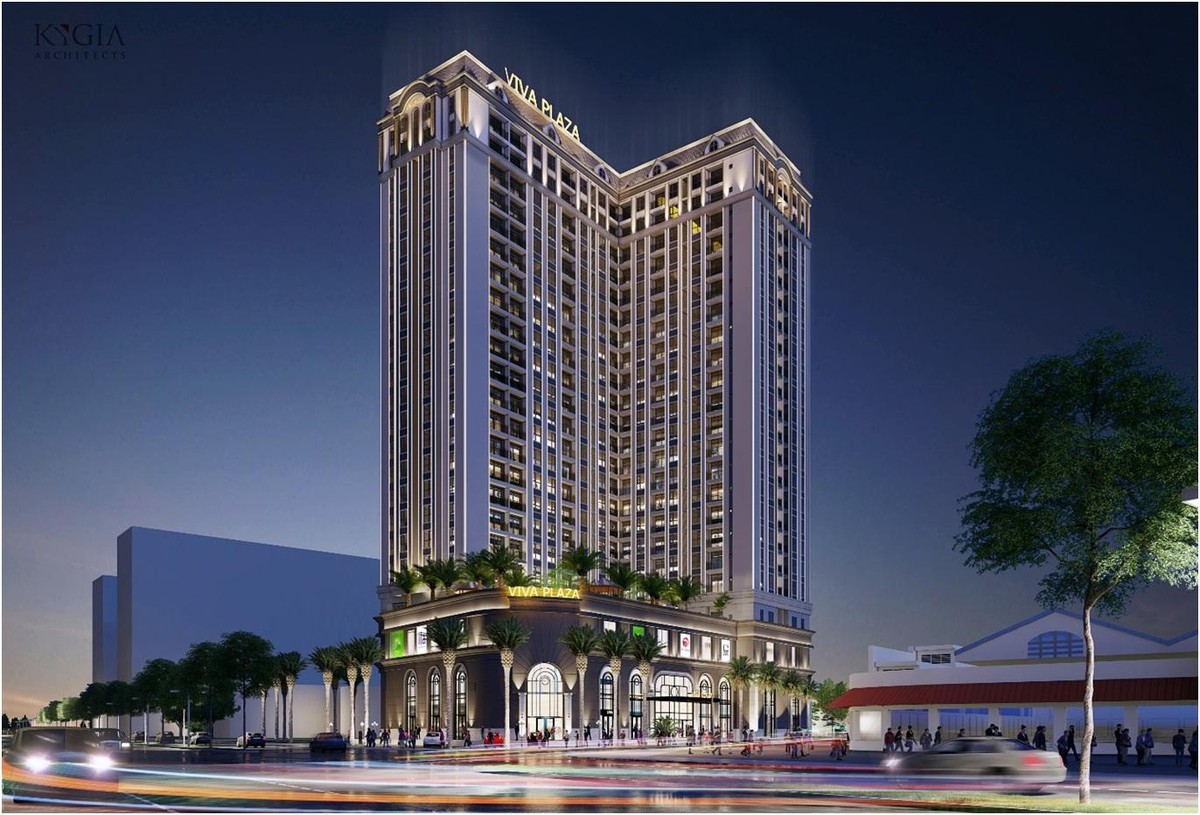Phối cảnh khu căn hộ Viva Plaza với kiến trúc hiện đại theo phong cách không gian mở.
