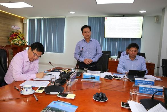 Chủ tịch HĐQT BSR Nguyễn Văn Hội báo cáo một số nội dung liên quan đến cung ứng dầu thô cho NMLD Dung Quất - Ảnh: BSR.