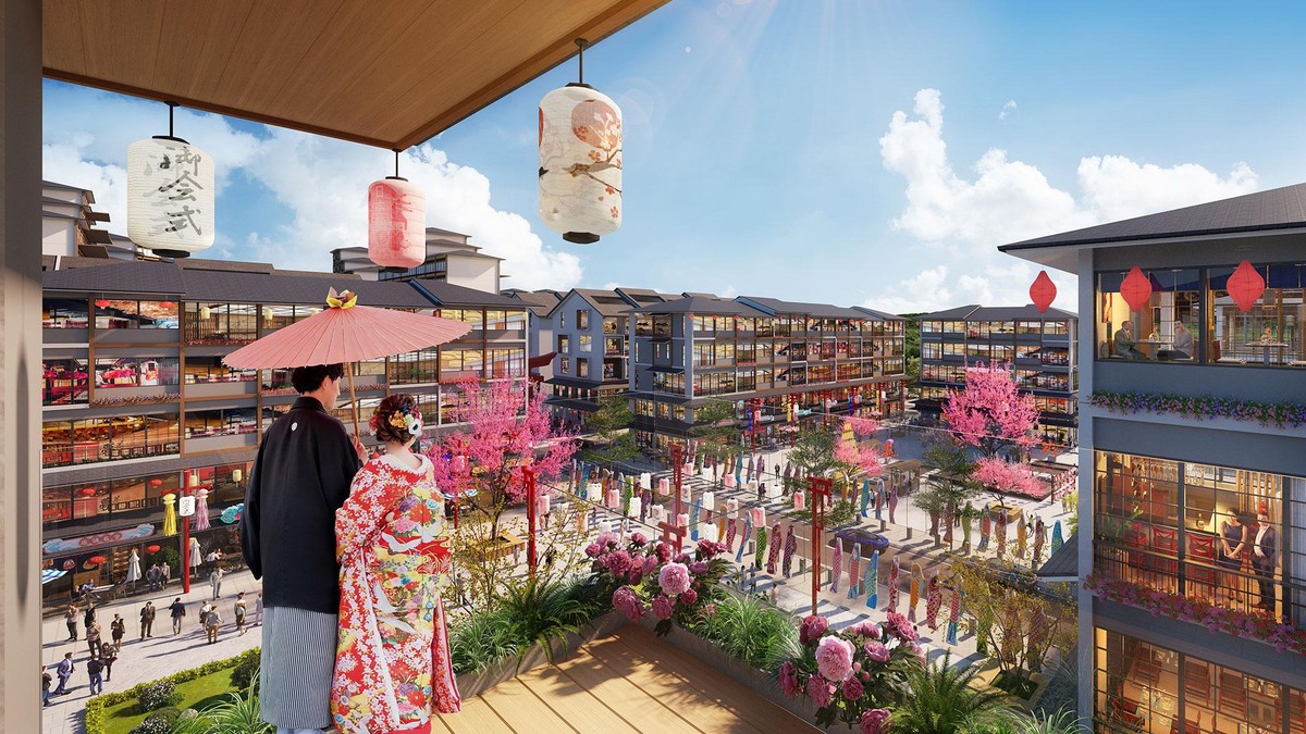 Phối cảnh phân khu Koto thuộc Quần thể nghỉ dưỡng khoáng nóng Sun Beauty Onsen.