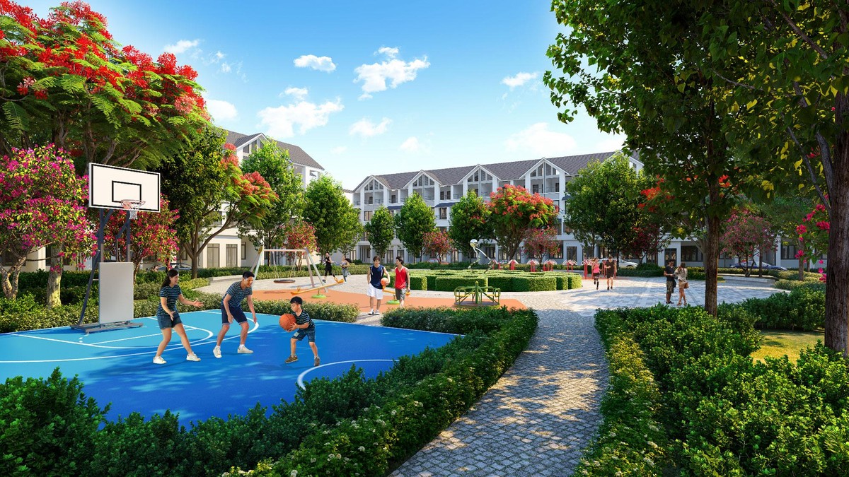 Thảo Viên Villas có nhiều tiện ích như sân chơi trẻ em, sân tập thể thao,..giúp trẻ phát triển cả về thể chất lẫn tinh thần.
