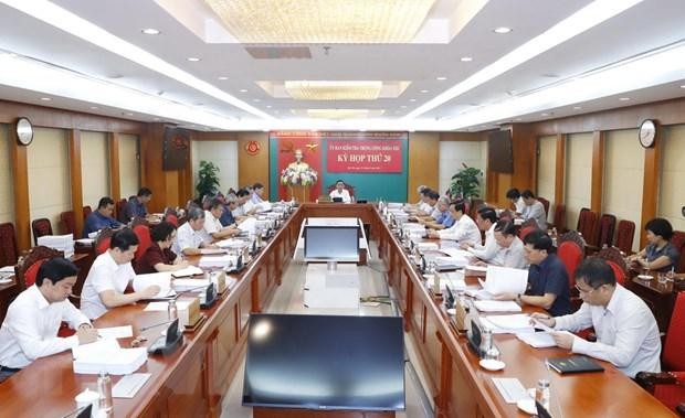 Quang cảnh phiên họp của Ủy ban Kiểm tra Trung ương. (Ảnh: Phương Hoa/TTXVN).