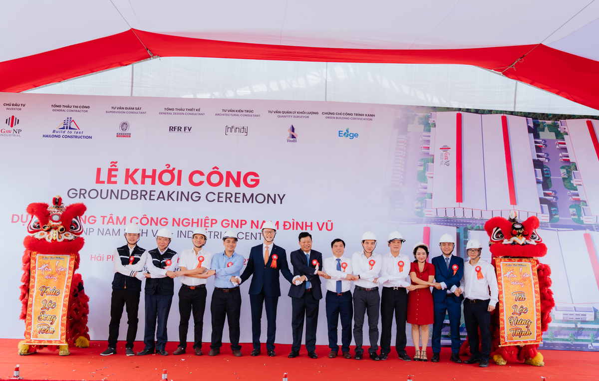 Khởi công dự án Trung tâm công nghiệp GNP Nam Đình Vũ. Khởi công dự án Trung tâm công nghiệp GNP Nam Đình Vũ.