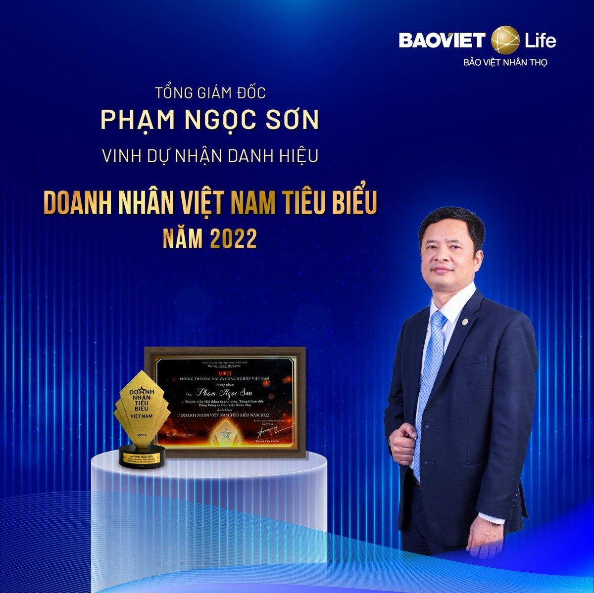 Danh hiệu Doanh nhân Việt Nam tiêu biểu ghi nhận những đóng góp tích cực của ông Phạm Ngọc Sơn đối với Bảo Việt Nhân thọ và thị trường Kl99kl phiên bản hoạt động nhân thọ Việt Nam. Danh hiệu Doanh nhân Việt Nam tiêu biểu ghi nhận những đóng góp tích cực của ông Phạm Ngọc Sơn đối với Bảo Việt Nhân thọ và thị trường Kl99kl phiên bản hoạt động nhân thọ Việt Nam.