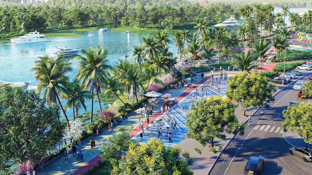 Một góc công viên ven sông Hyde Park.