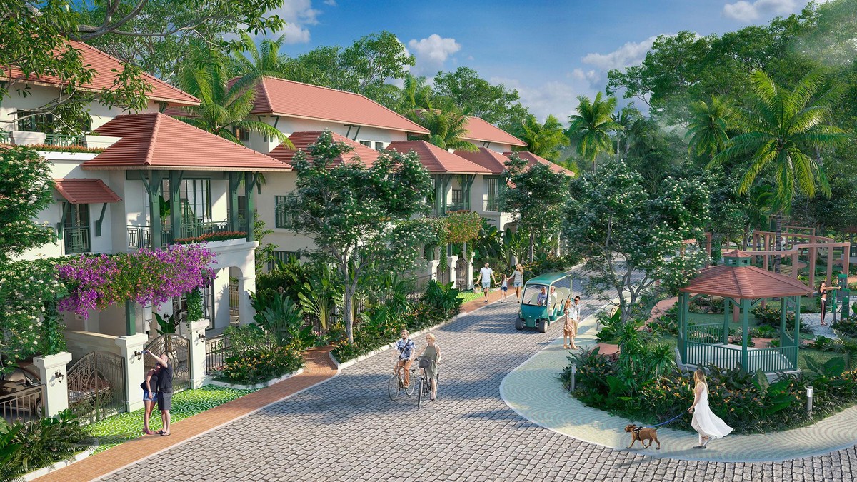 Làng nhiệt đới giữa 3 tầng thiên nhiên Sun Tropical Village. Ảnh phối cảnh minh họa Sun Property.