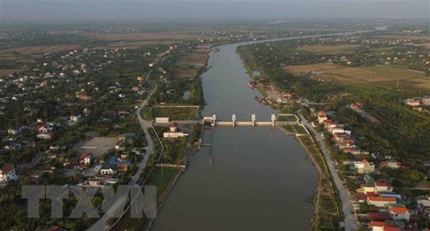 Cống Cầu xe ở xã Quang Trung, huyện Tứ Kỳ, tỉnh Hải Dương. (Ảnh: Vũ Sinh/TTXVN)