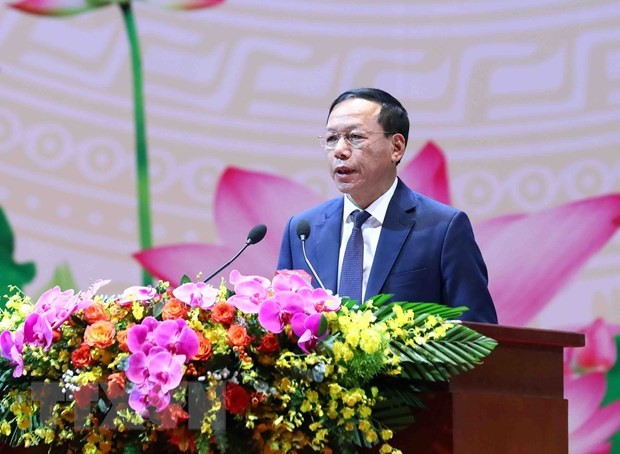 Phó Chánh án Tòa án nhân dân Tối cao Nguyễn Trí Tuệ phát biểu. (Ảnh: Phạm Kiên/TTXVN).