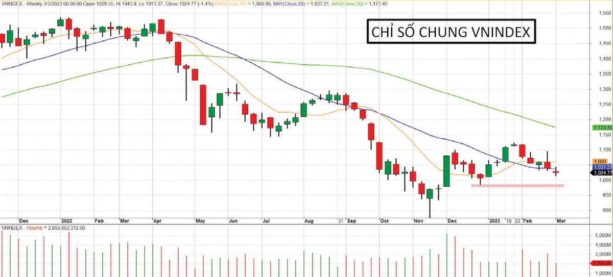 Diễn biến VN-Index từ tháng 11/2021 đến nay.