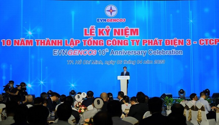 Ông Lê Văn Danh – Tổng Giám đốc EVNGENCO3 phát biểu tại Lễ kỷ niệm.