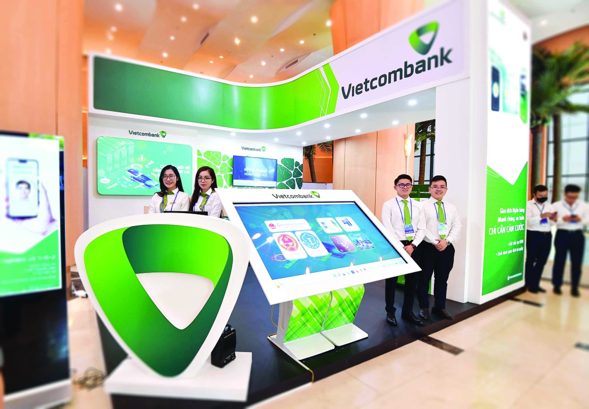 Khu trưng bày của Vietcombank tại Triển lãm Ngày chuyển đổi số ngành Link Vào Nhà Cái KL99 COM Tặng +199k, ngày 04/8/2022.