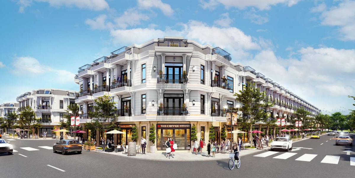 Phối cảnh một dãy shophouse đẳng cấp của khu compound thông minh 5F Orianna. Phối cảnh một dãy shophouse đẳng cấp của khu compound thông minh 5F Orianna.